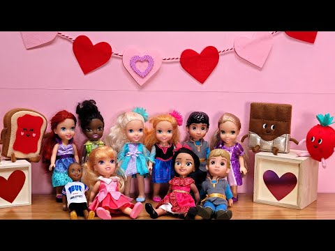 Valentine&#39;s Day 2024 ! Elsa &amp; Anna toddlers - school decorating - gifts - games - Barbie