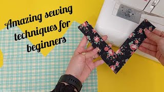 Amazing sewing techniques for beginners/تکنیک آسان دوخت سجاف یقه هفت