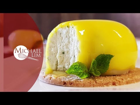 No Bake Mint & Lime Cheese Cake With Mirror Glaze