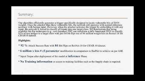 TBT: Targeted Neural Network Attack With Bit Trojan