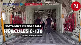 Nostálgica presente en FIDAE 2024. Interior de un avión Hércules C-130 de la Fuerza Aérea de Chile