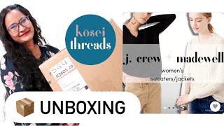 Kosei Threads Madewell / J. Crew Sweater Jacket Unboxing | Online Sourcing to Sell on Poshmark, eBay