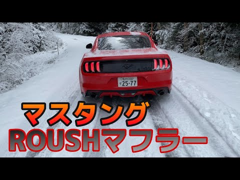 【アメ車】フォードマスタング エコブーストROUSHマフラー音 ROUSH Performance 2.3L Ecoboost Cat-Back exhaust