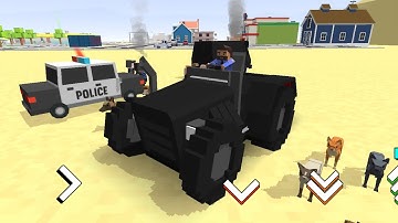 Blocky Farm & Racing Simulator - Police Escorte Around The Farm | Game Play #mobadu Android & IOS