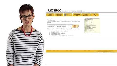 UJ Library - How to use the Library Catalogue - By Elize du Toit