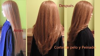 Corte De Pelo En Forma De V Largo Cortar El Cabello Largo En V En Capas Youtube