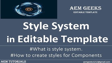 Editable Template #5 |  Style System in Editable Template
