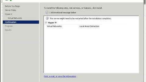 Windows Server 2008 - Installing the Hyper V Server Role