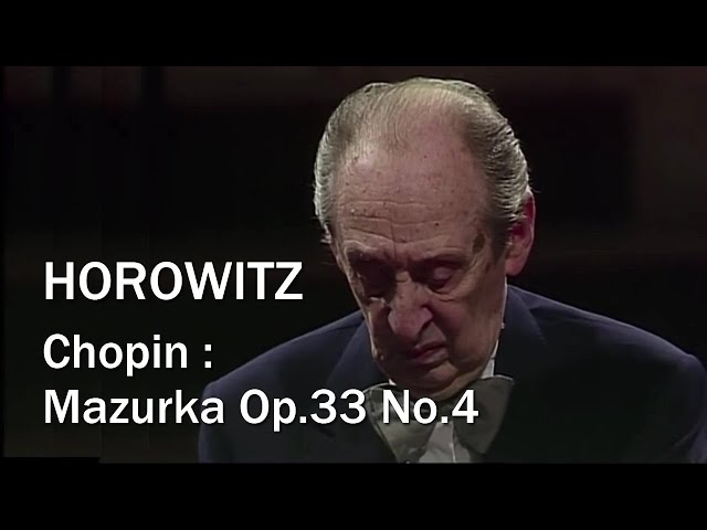 Chopin - Mazurka op.33 n°4 : Vladimir Horowitz, piano