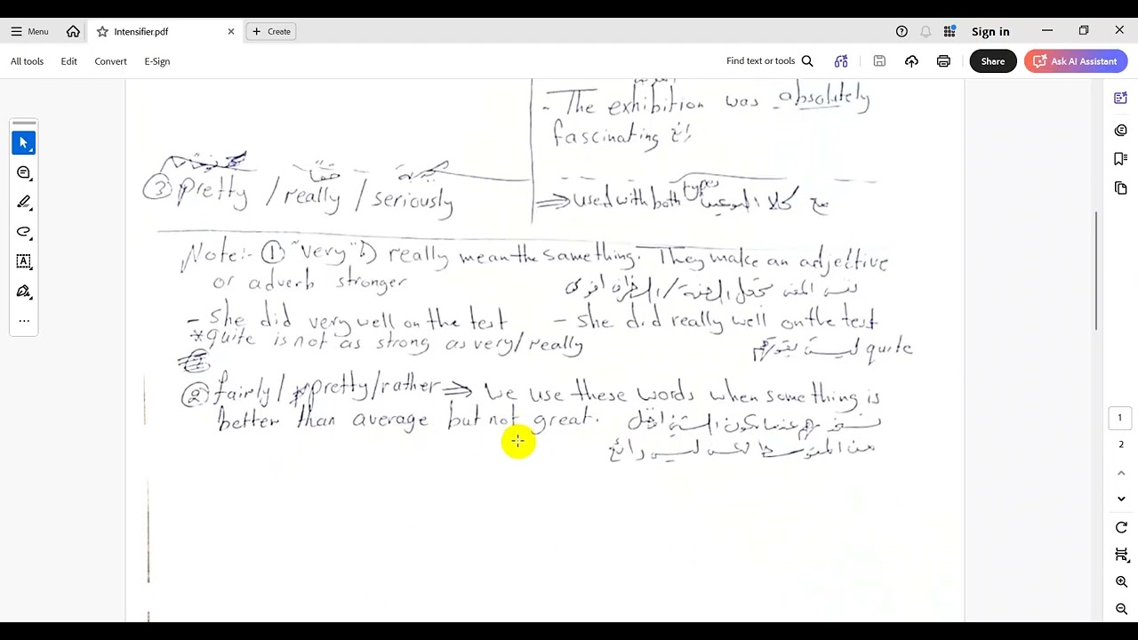 Intensifier الموكدات | High Note 11 اول ثانوي