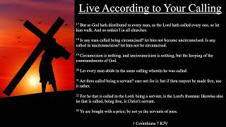 1 Corinthians 7:17-24 KJV | Live According to Your Calling