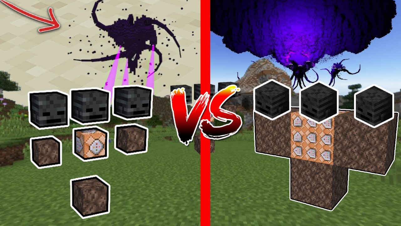 WORLDS BIGGEST WITHER STORM AND WORLDS SMALLEST WITHER STORM!