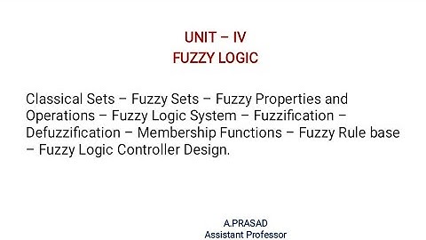 FUZZY LOGIC- PART-II-Fuzzy set Operations and Properties