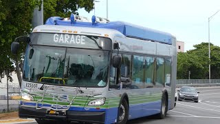 Miami-Dade Transit: 2025 New Flyer XE60 charge NG #E25551 Deadhead to Garage 