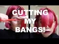 DIY BANGS || Cutting my own bangs/fringe