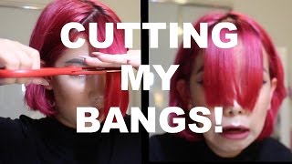 DIY BANGS || Cutting my own bangs/fringe