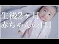 【24時間密着】生後2ヶ月赤ちゃんのとある1日【混合育児】