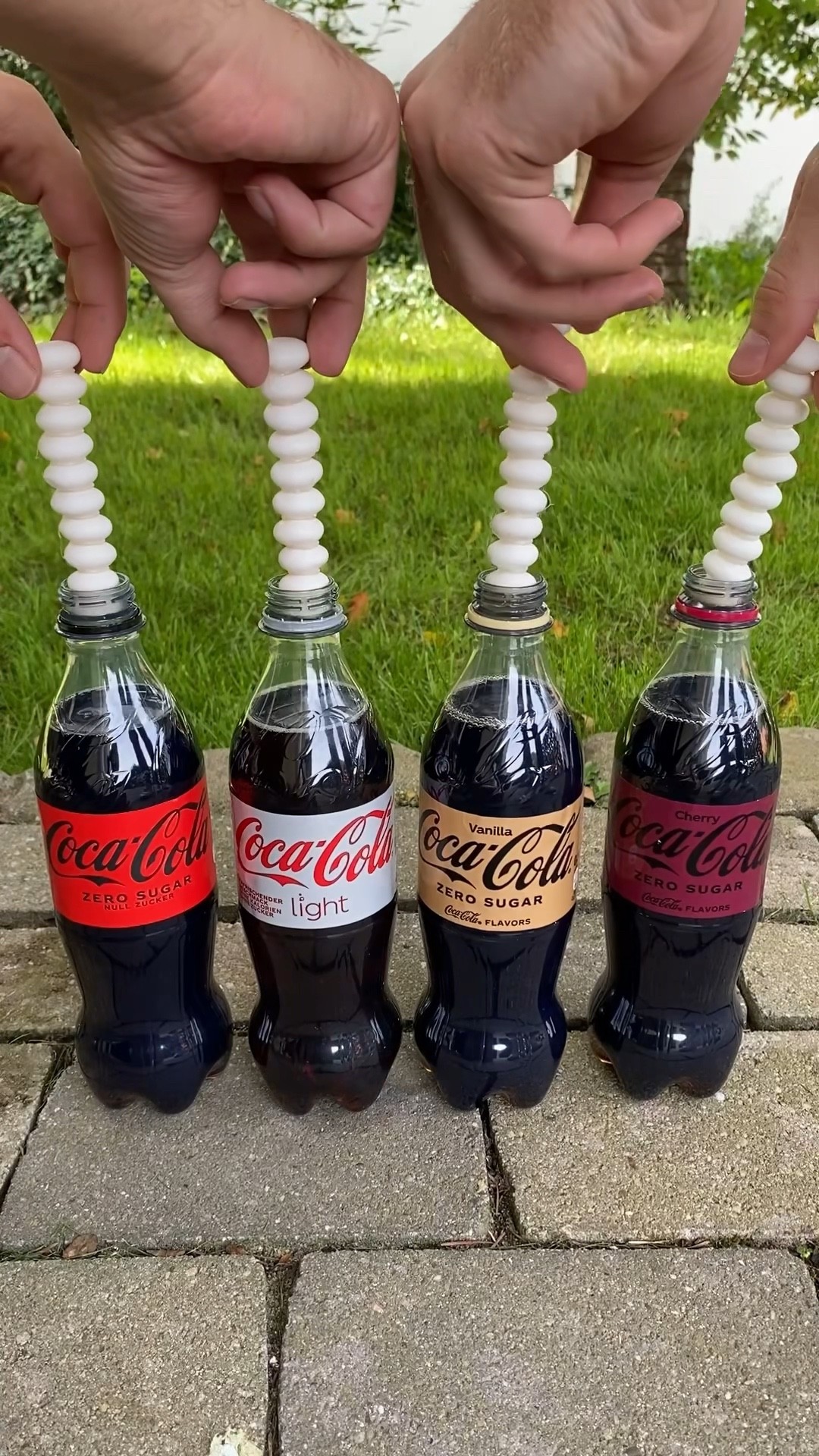 Coca Cola, Fanta,Sprite und Mentos |  Experiment #Shorts