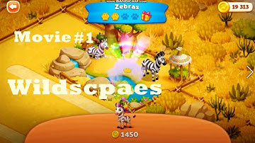 Wildscapes Movie #1 level 1- 10 HD walkthrough | elephants, tigers, lions, zebras | ios | android