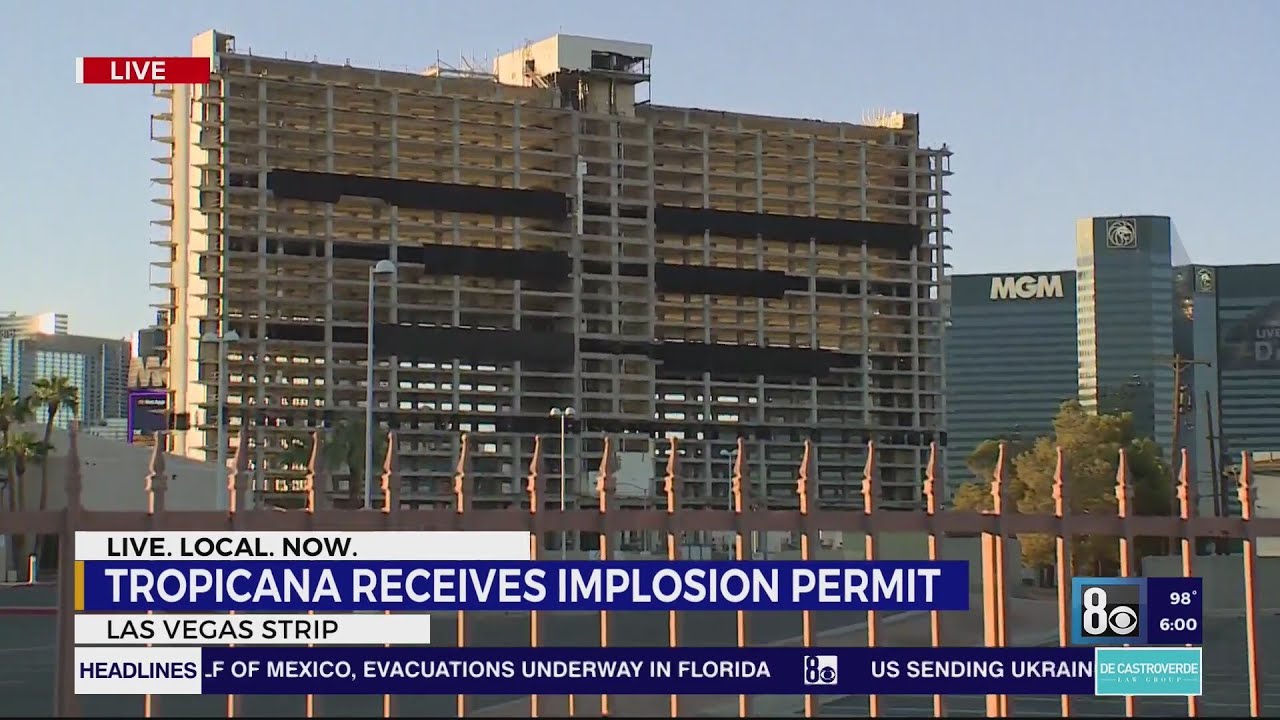 Tropicana Las Vegas receives implosion permit, asbestos abatement complete