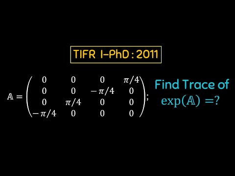 Anti-diagonal matrix | TIFR-2011 IPh.D. entrance problem