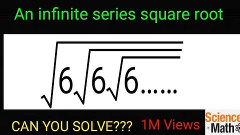 How To Solve Square Root Of Infinite Series. Easy trick to solve infinite square root radical sum.