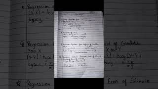 best notes , formula sheet of Regression chapter bba/b.com 2nd semester #mdu