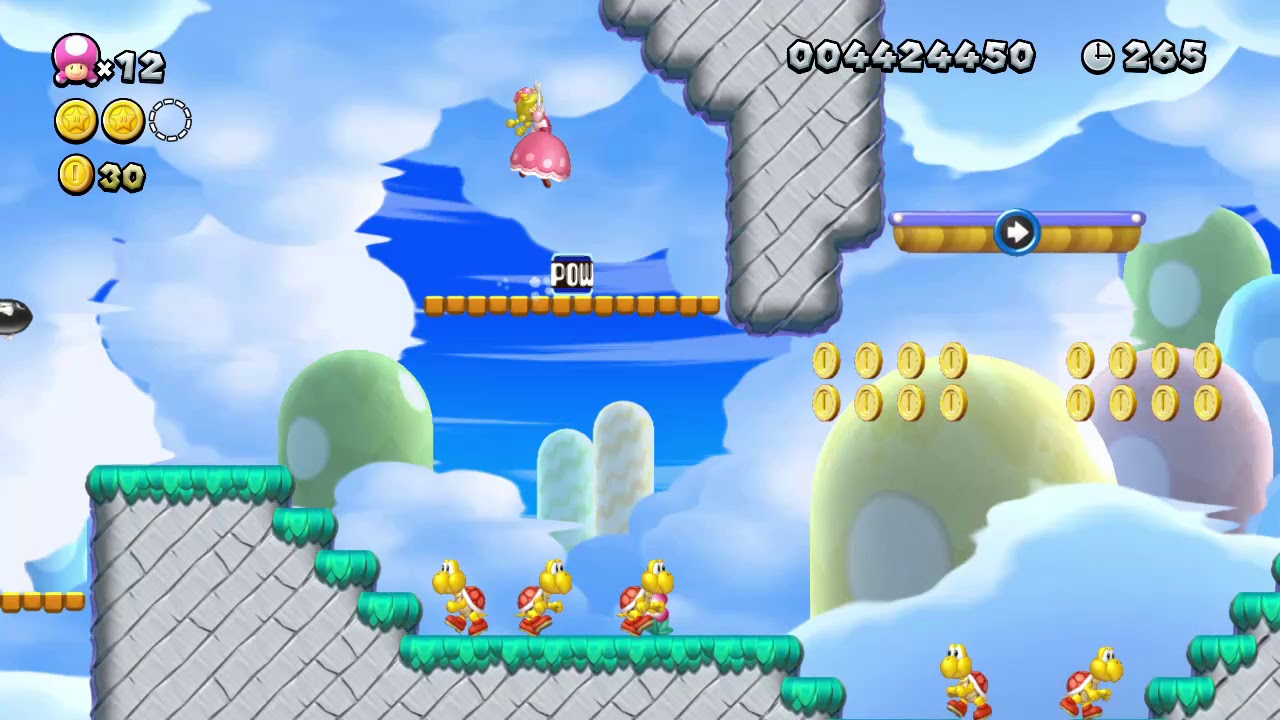 NewスーパーマリオブラザーズUDX】7-3 すすんでもどるリフトのおか スターコイン3枚目の場所 | 情報配信ゲームる