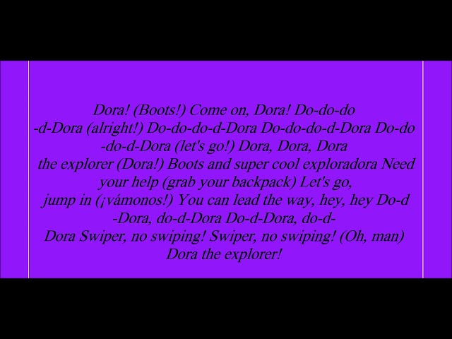 Dora The Explorer Theme Song Lyrics class=