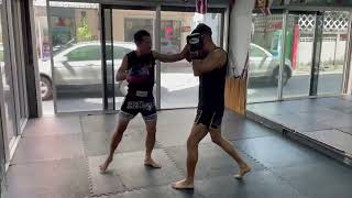 Mitt and pad work with Kru Suphan