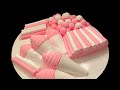 Pink mixed with white | the color of ice cream asmr baking soda