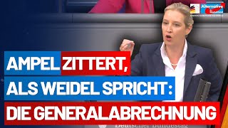 Ampel zittert, als Weidel spricht: Die Generalabrechnung - Dr. Alice Weidel - AfD im Bundestag