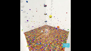 Dropping 5000 Bouncy Balls in Discs of 40 At Once In Quick Succession - 3D Animation Physics Sim