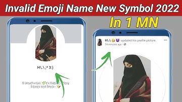 How to make invalid name facebook id|how to make invalid emoji name facebook account 2022
