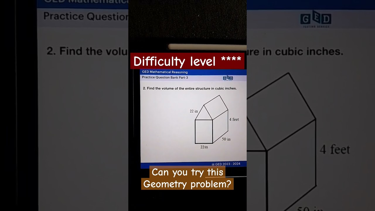 GED Math Geometry Problem Difficulty **** #ged #math #quiz