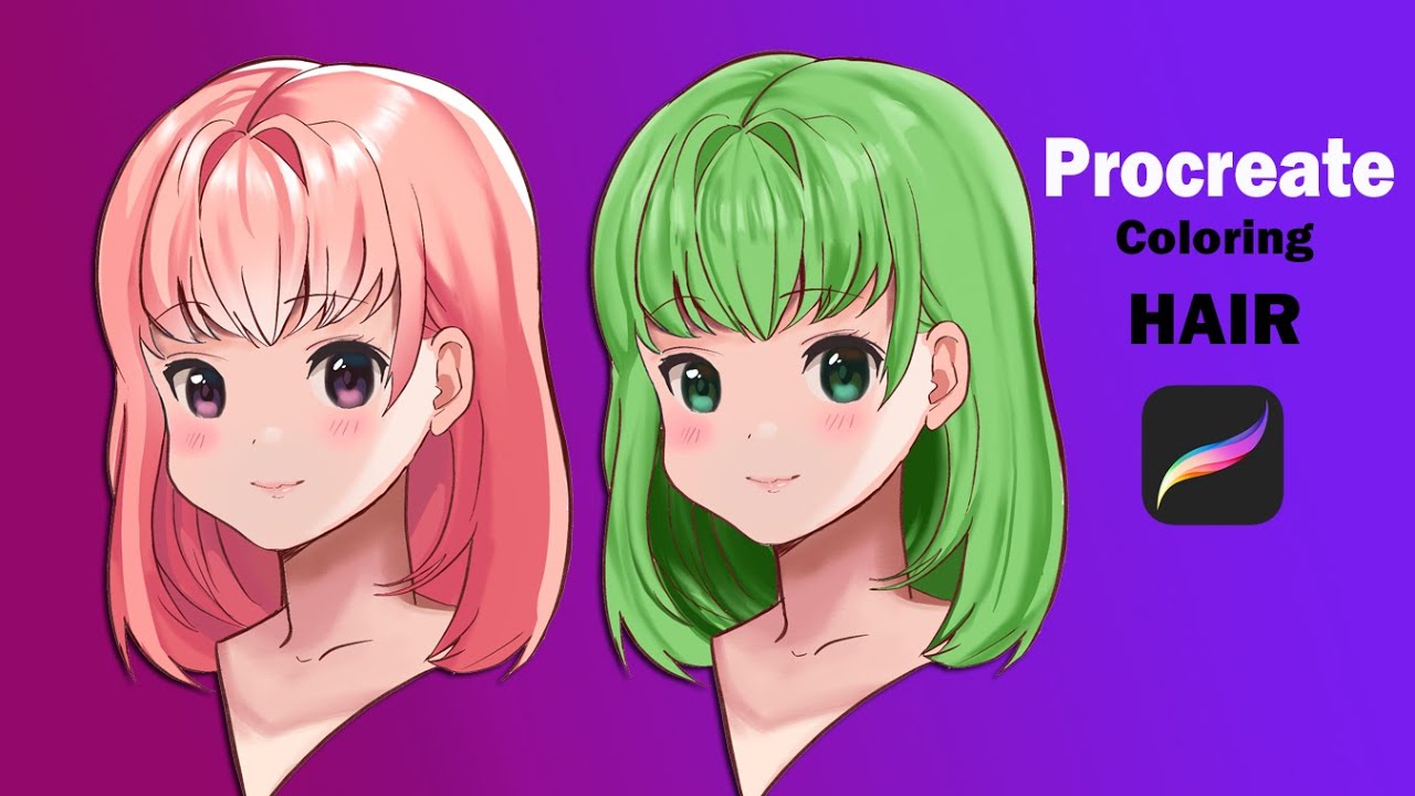 How to draw and color anime hair, Art Rocket