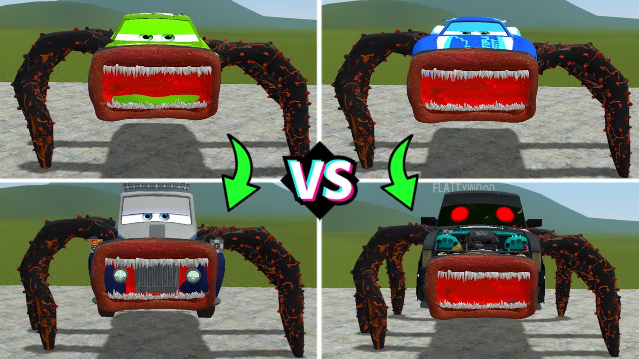 EVERYTHING TURNING INTO MONSTER: Mcqueen Monsters, Queen Elizabeth Eater, Cursed Shark Eater In Gmod