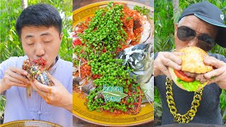 Spicy Food Challenge! Hot Pot and Lamb Chops || Funny Mukbang || Songsong and Ermao