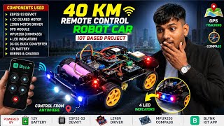 #🚗📡 40 KM Range Robot Car 😱 | GPS + Compass + ESP32-S3 IoT Project! Future tech01🚗📡🚗📡