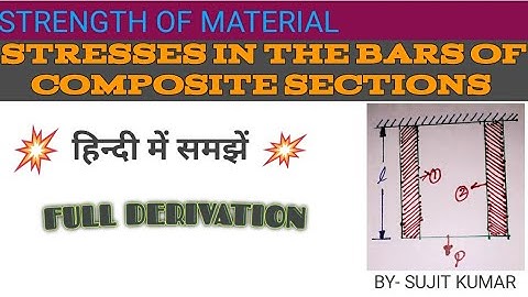 Stresses in the bars of composite sections | Composite bar | In hindi | Strength of material |