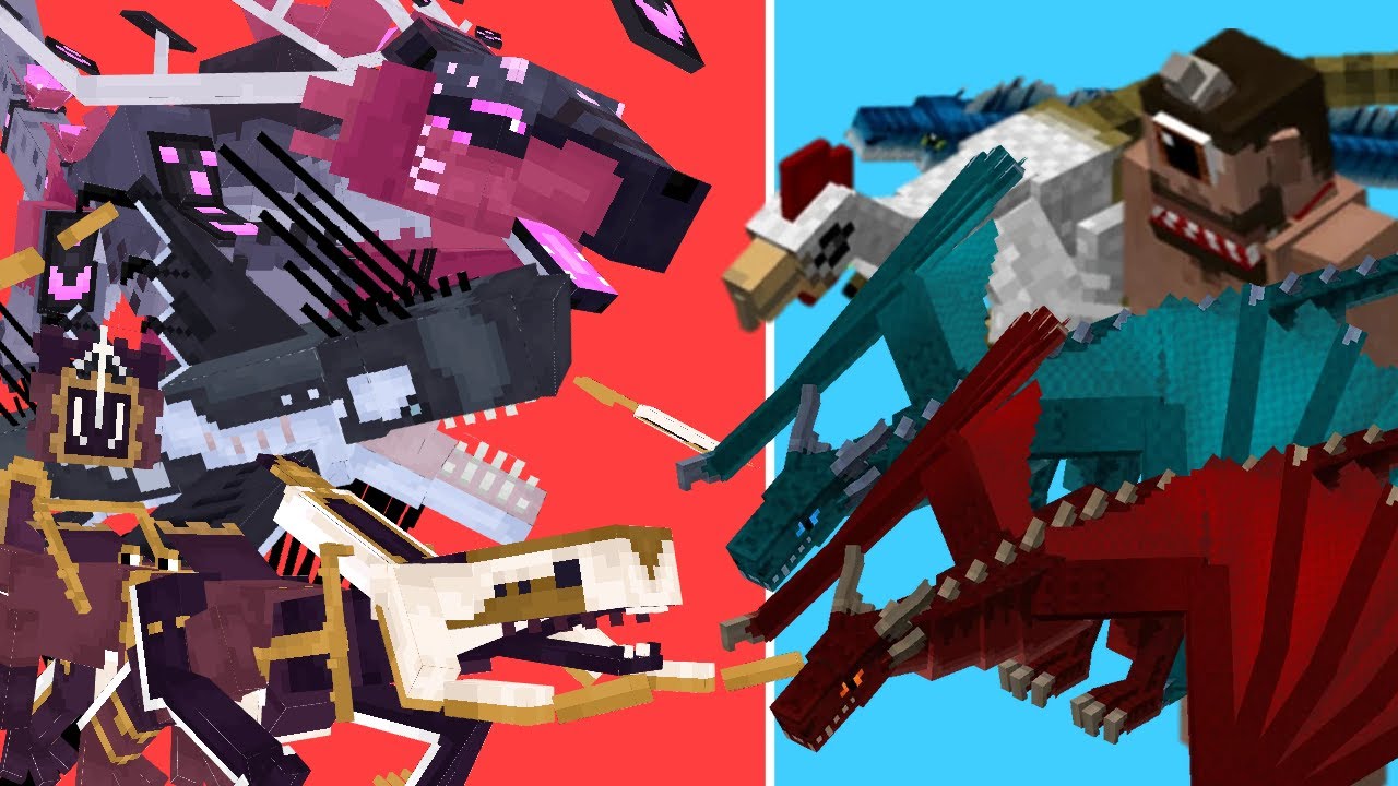 Creatures of Sonaria VS Ice and Fire! Minecraft Battle!