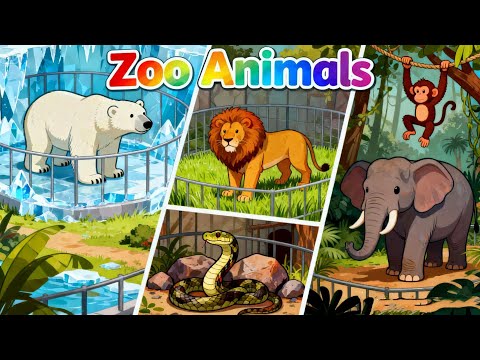 Zoo Animals- Toddler Learning Video - Educational Baby Cartoon - CoCo Kids Songs & Nursery Rhymes