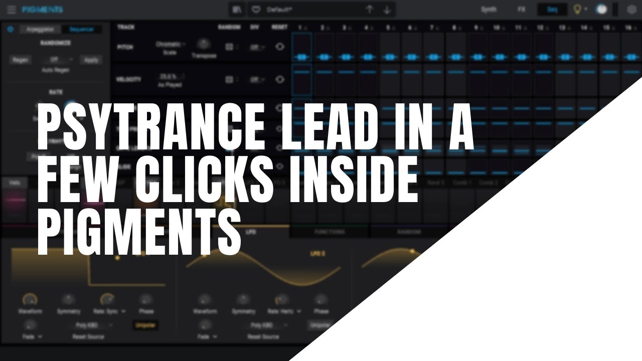Psytrance Lead In A Few Clicks Inside Pigments