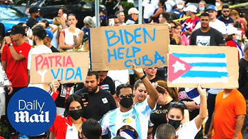 Hundreds take to Miami streets in solidarity with Cuban protesters