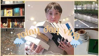 cosy rainy day vlog  reading, writing, book haul + popco review *minor spoilers*