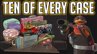 [TF2] Unboxing Ten of EVERY Case In Existence (350 CASES)