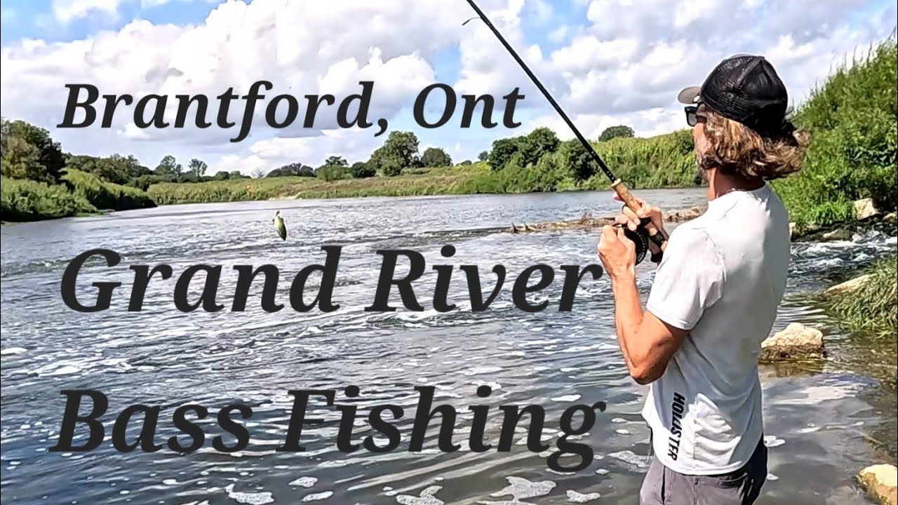 Brantford, Grand River Bass Fishing. Float fishing.