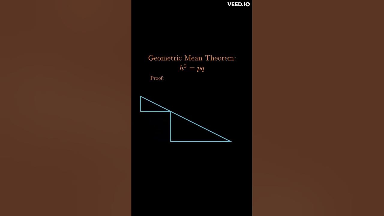 How to prove geometric mean theorem with geometry youtube