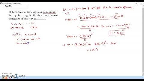 JEE MAIN 02 SEPTEMBER 2020 SIFT II MATHEMATICS VIDEO SOLUTION STATISTICS VARIANCE