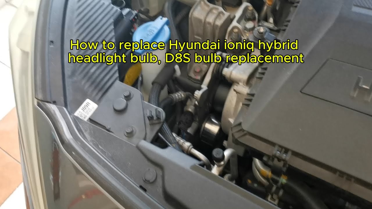 How to replace Hyundai ioniq hybrid headlight bulb, D8S bulb ...